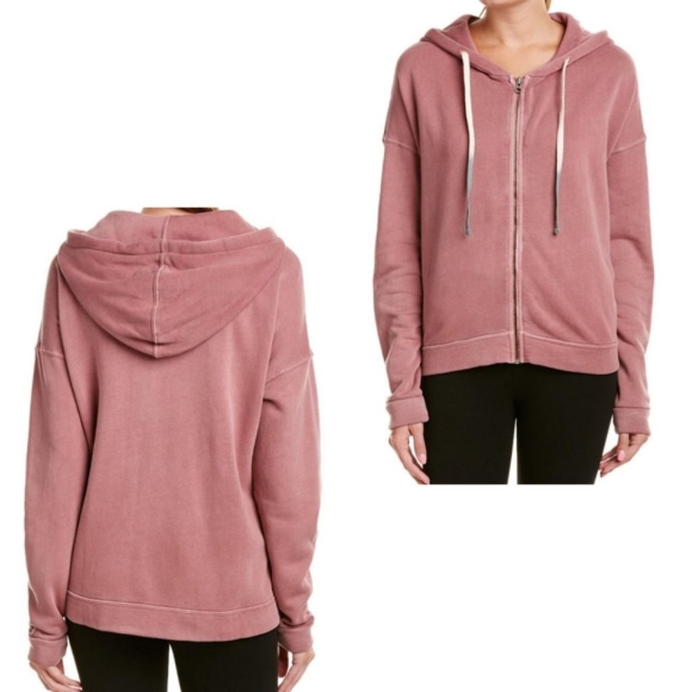 avocado OVERSIZED dusty mauve zip hoodie